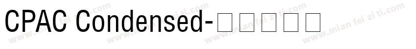 CPAC Condensed字体转换